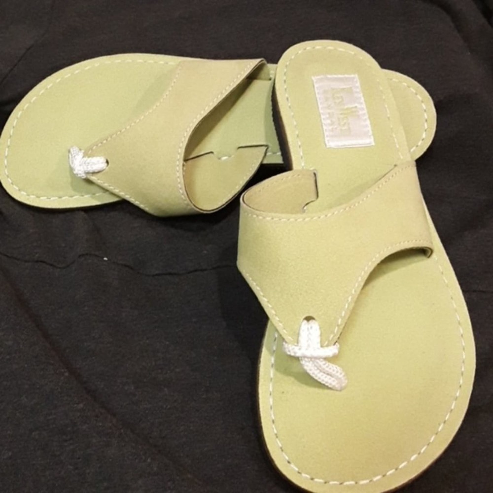 Key West Sandal Factory Sz 7 Lime Green Ultrasuede Sandals NIB